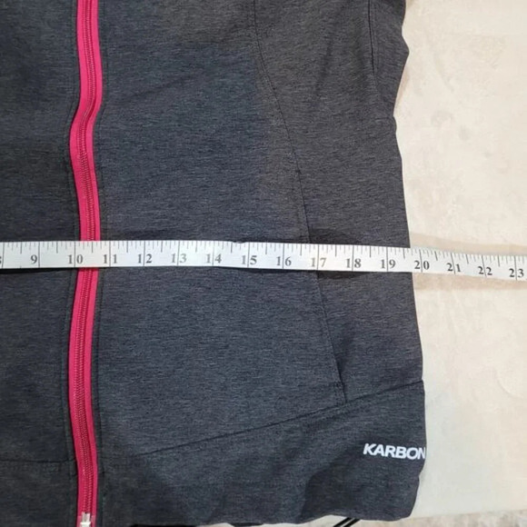 Karbon‎ Gray Softshell Jacket with Pink Zipper - Size Large - Picture 8 of 9